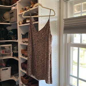 Reformation Slipdress in Leopard Print